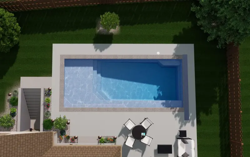 Latham Apollo 14 fiberglass pool – photo 2