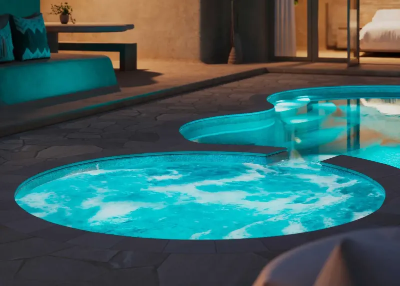 Latham Axiom 12 Deluxe fiberglass pool – photo 3
