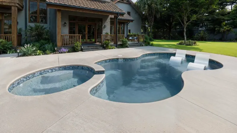 Latham Axiom 14 Deluxe fiberglass pool