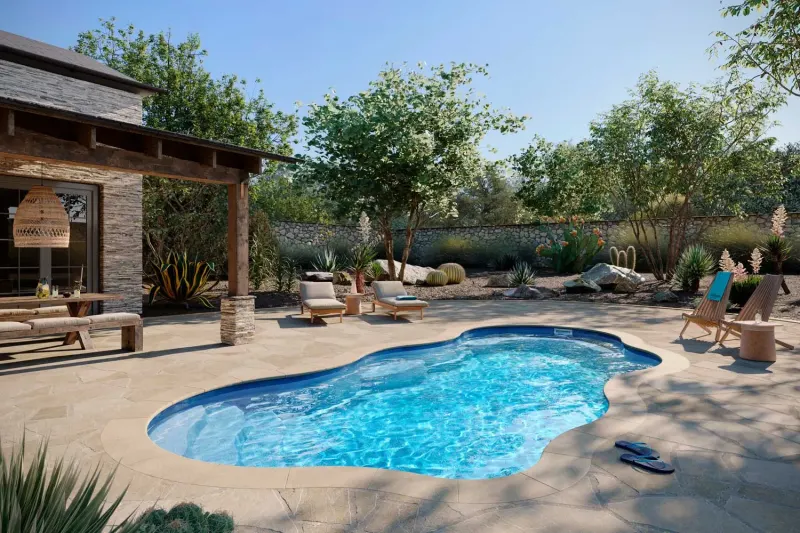Latham Bermuda 12 fiberglass pool