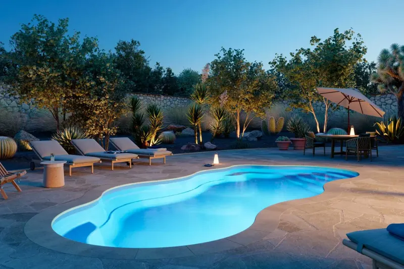 Latham Bermuda 12 fiberglass pool – photo 2