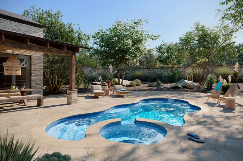 Latham Bermuda 12 Deluxe fiberglass pool