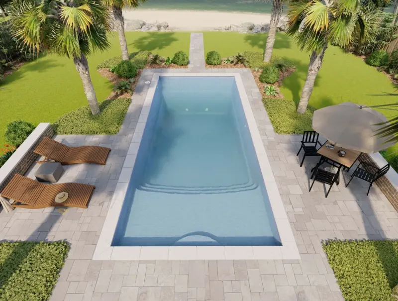 Latham Cayman 14 fiberglass pool