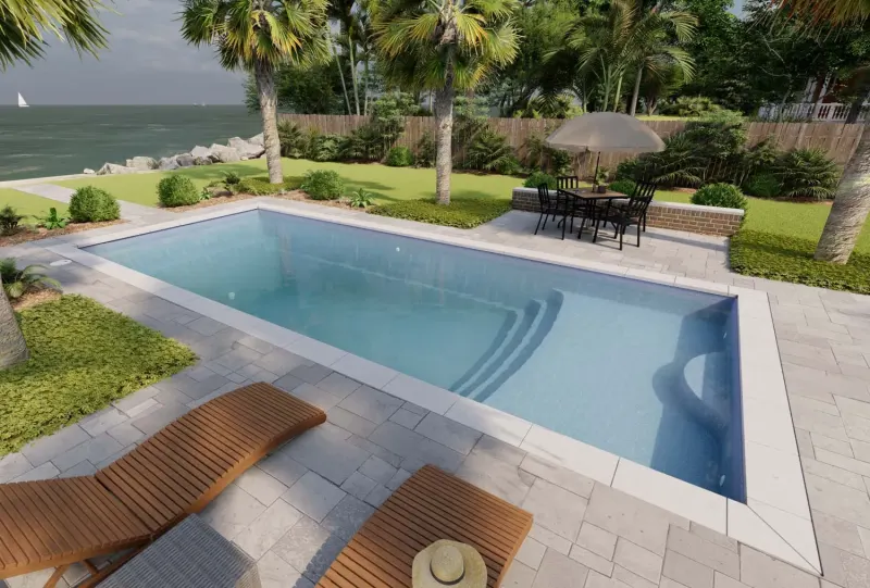Latham Cayman 14 fiberglass pool – photo 2
