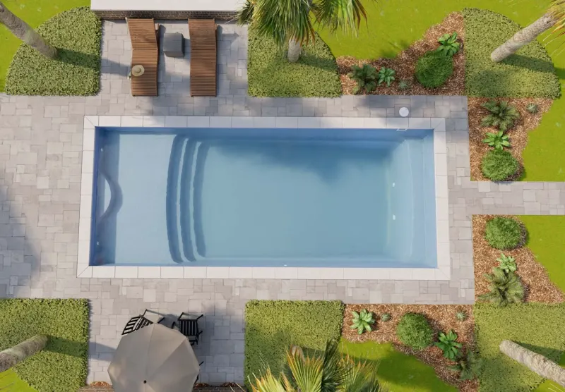 Latham Cayman 14 fiberglass pool – photo 3