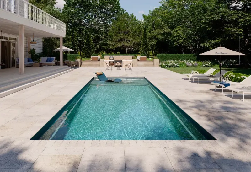 Latham Cayman 16 fiberglass pool