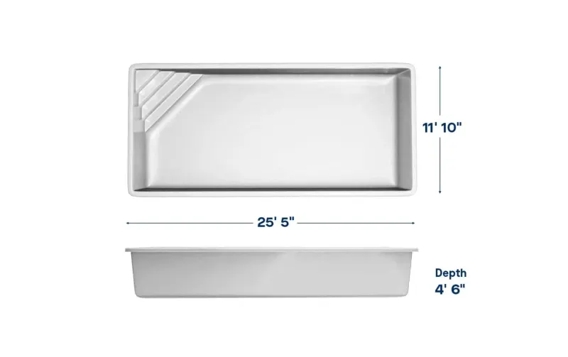 Latham Delray plan view with dimensions