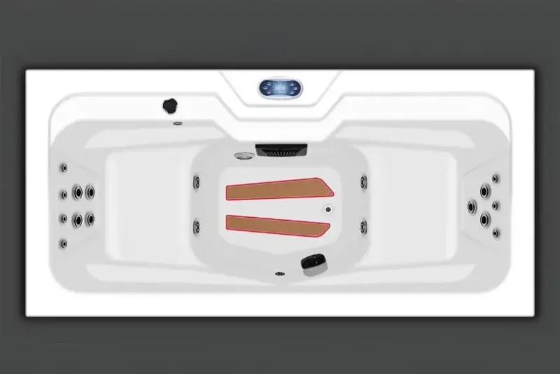 Icelandic Icelandic Fire hot tub, top view