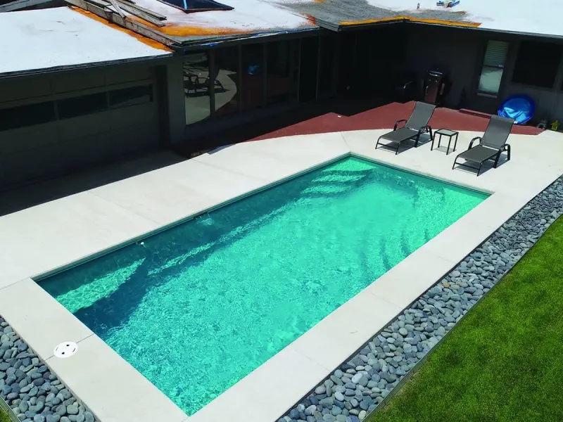 Latham Olympia 12 fiberglass pool