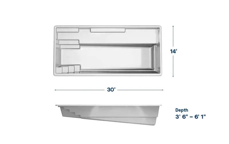 Latham Providence 14 plan view with dimensions