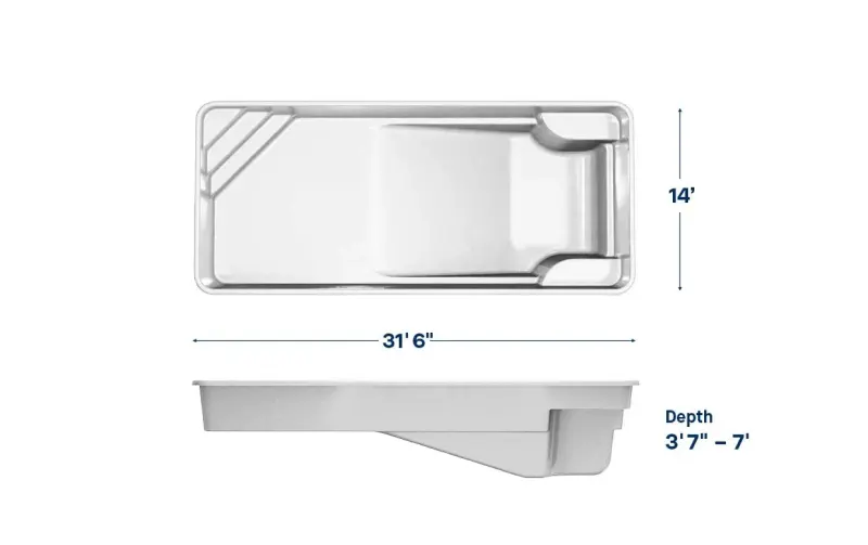 Latham St. Thomas plan view with dimensions